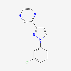 molecular formula C13H9ClN4 B2581431 2-[1-(3-氯苯基)-1H-吡唑-3-基]吡嗪 CAS No. 956756-16-4