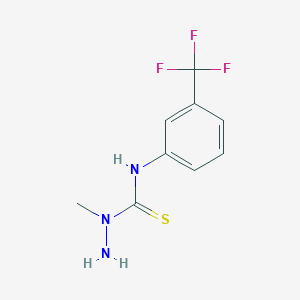 molecular formula C9H10F3N3S B2581432 1-methyl-N-[3-(trifluoromethyl)phenyl]-1-hydrazinecarbothioamide CAS No. 70483-65-7