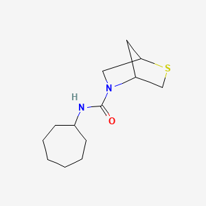 molecular formula C13H22N2OS B2581435 N-cycloheptyl-2-thia-5-azabicyclo[2.2.1]heptane-5-carboxamide CAS No. 2097919-67-8