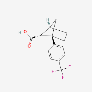 molecular formula C14H13F3O2 B2581441 (1R,4R,5R)-1-(4-(Trifluoromethyl)phenyl)bicyclo[2.1.1]hexane-5-carboxylic acid CAS No. 2227750-65-2