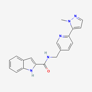 molecular formula C19H17N5O B2581451 N-((6-(1-methyl-1H-pyrazol-5-yl)pyridin-3-yl)methyl)-1H-indole-2-carboxamide CAS No. 2034368-79-9
