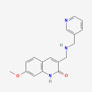 molecular formula C17H17N3O2 B2581457 7-Methoxy-3-{[(pyridin-3-ylmethyl)-amino]-methyl}-1H-quinolin-2-one CAS No. 436087-73-9