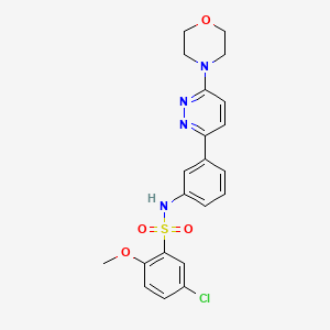 molecular formula C21H21ClN4O4S B2581462 5-chloro-2-methoxy-N-(3-(6-morpholinopyridazin-3-yl)phenyl)benzenesulfonamide CAS No. 904828-48-4