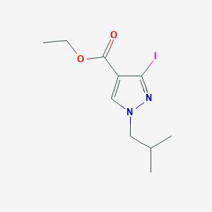 molecular formula C10H15IN2O2 B2581463 Ethyl 3-iodo-1-(2-methylpropyl)pyrazole-4-carboxylate CAS No. 1946822-98-5