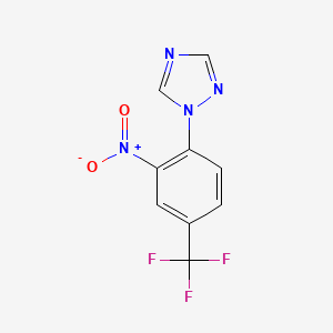 molecular formula C9H5F3N4O2 B2581465 1-[2-nitro-4-(trifluoromethyl)phenyl]-1H-1,2,4-triazole CAS No. 314250-25-4
