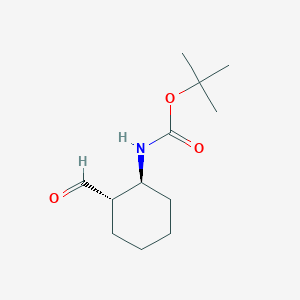 molecular formula C12H21NO3 B2581469 N-Boc-(+/-)-trans-2-aminocyclohexyl-carbaldehyde CAS No. 956325-28-3