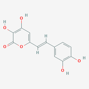 molecular formula C13H10O6 B2581475 (e)-6-(3,4-Dihydroxystyryl)-3,4-dihydroxy-2h-pyrane-2-one CAS No. 1799964-66-1
