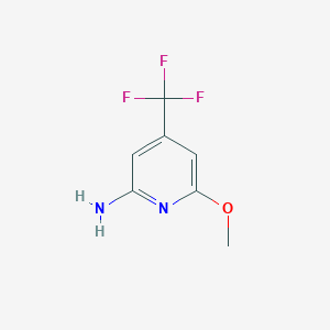 molecular formula C7H7F3N2O B2581478 6-Methoxy-4-(trifluoromethyl)pyridin-2-amine CAS No. 1598267-75-4