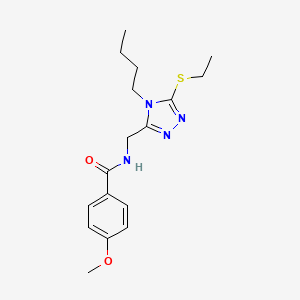 N-[(4-butyl-5-ethylsulfanyl-1,2,4-triazol-3-yl)methyl]-4-methoxybenzamide