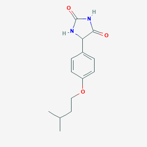 molecular formula C14H18N2O3 B258148 5-[4-(3-Methylbutoxy)phenyl]imidazolidine-2,4-dione 