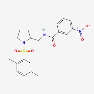 molecular formula C20H23N3O5S B2581483 N-((1-((2,5-dimethylphenyl)sulfonyl)pyrrolidin-2-yl)methyl)-3-nitrobenzamide CAS No. 896285-50-0