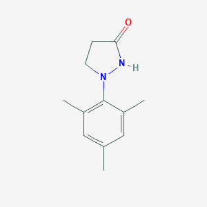 molecular formula C12H16N2O B258149 1-(2,4,6-Trimethylphenyl)pyrazolidin-3-one 