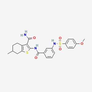 2-(3-(4-Methoxyphenylsulfonamido)benzamido)-6-methyl-4,5,6,7-tetrahydrobenzo[b]thiophene-3-carboxamide