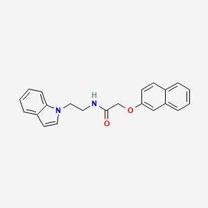 molecular formula C22H20N2O2 B2581498 N-(2-吲哚-1-基乙基)-2-萘-2-氧基乙酰胺 CAS No. 689263-26-1