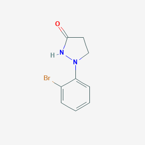 molecular formula C9H9BrN2O B258150 1-(2-Bromophenyl)pyrazolidin-3-one 