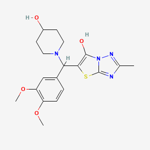 5-((3,4-Dimethoxyphenyl)(4-hydroxypiperidin-1-yl)methyl)-2-methylthiazolo[3,2-b][1,2,4]triazol-6-ol