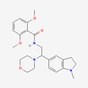 molecular formula C24H31N3O4 B2581502 2,6-dimethoxy-N-(2-(1-methylindolin-5-yl)-2-morpholinoethyl)benzamide CAS No. 921895-32-1