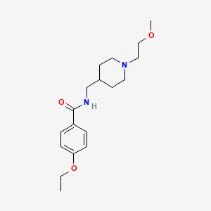 molecular formula C18H28N2O3 B2581504 4-乙氧基-N-((1-(2-甲氧基乙基)哌啶-4-基)甲基)苯甲酰胺 CAS No. 954077-55-5