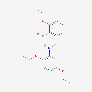 molecular formula C19H25NO4 B2581506 2-{[(2,5-Diethoxyphenyl)amino]methyl}-6-ethoxyphenol CAS No. 1232785-27-1
