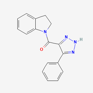 molecular formula C17H14N4O B2581512 1-[(4-phenyl-1H-1,2,3-triazol-5-yl)carbonyl]indoline CAS No. 1795440-79-7