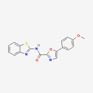 molecular formula C18H13N3O3S B2581513 N-(benzo[d]thiazol-2-yl)-5-(4-methoxyphenyl)oxazole-2-carboxamide CAS No. 955631-65-9