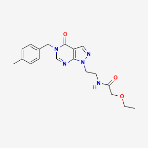 molecular formula C19H23N5O3 B2581519 2-ethoxy-N-(2-(5-(4-methylbenzyl)-4-oxo-4,5-dihydro-1H-pyrazolo[3,4-d]pyrimidin-1-yl)ethyl)acetamide CAS No. 922017-64-9