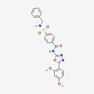 molecular formula C25H24N4O6S B2581529 4-[苄基(甲基)磺酰胺基]-N-[5-(2,4-二甲氧基苯基)-1,3,4-恶二唑-2-基]苯甲酰胺 CAS No. 533872-50-3