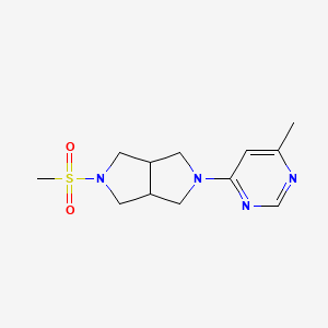 molecular formula C12H18N4O2S B2581542 4-{5-Methanesulfonyl-octahydropyrrolo[3,4-c]pyrrol-2-yl}-6-methylpyrimidine CAS No. 2199034-69-8