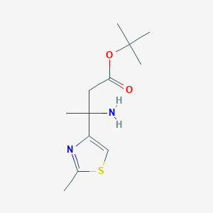 molecular formula C12H20N2O2S B2581551 Tert-butyl 3-amino-3-(2-methyl-1,3-thiazol-4-yl)butanoate CAS No. 2248326-10-3