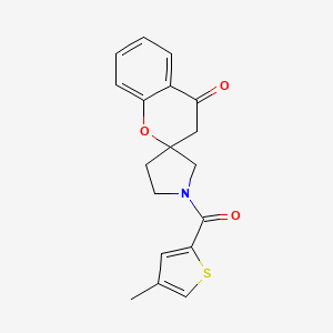 molecular formula C18H17NO3S B2581552 1'-(4-Methylthiophene-2-carbonyl)spiro[chroman-2,3'-pyrrolidin]-4-one CAS No. 1448026-76-3