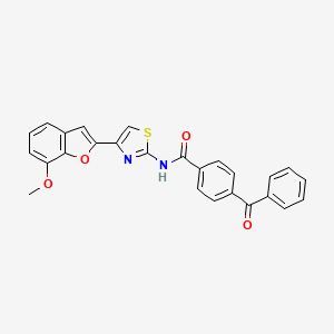 molecular formula C26H18N2O4S B2581553 N-(4-(7-méthoxy-1-benzofuran-2-yl)-1,3-thiazol-2-yl)-4-benzoylbenzamide CAS No. 921566-00-9