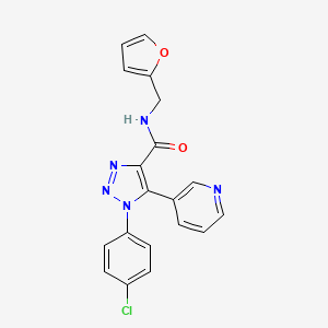 molecular formula C19H14ClN5O2 B2581554 1-(4-chlorophenyl)-N-(furan-2-ylmethyl)-5-(pyridin-3-yl)-1H-1,2,3-triazole-4-carboxamide CAS No. 1207038-18-3