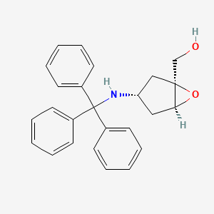 molecular formula C25H25NO2 B2581555 [(1S,3S,5S)-3-(Tritylamino)-6-oxabicyclo[3.1.0]hexan-1-yl]methanol CAS No. 1113025-23-2
