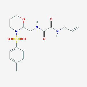 molecular formula C17H23N3O5S B2581557 N1-allyl-N2-((3-tosyl-1,3-oxazinan-2-yl)methyl)oxalamide CAS No. 872862-61-8