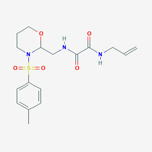 molecular formula C17H23N3O5S B2581557 N1-alil-N2-((3-tosil-1,3-oxazinan-2-il)metil)oxalamida CAS No. 872862-61-8