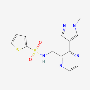 N-((3-(1-methyl-1H-pyrazol-4-yl)pyrazin-2-yl)methyl)thiophene-2-sulfonamide