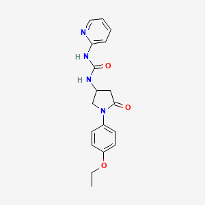 molecular formula C18H20N4O3 B2581562 1-(1-(4-Ethoxyphenyl)-5-oxopyrrolidin-3-yl)-3-(pyridin-2-yl)urea CAS No. 891102-74-2