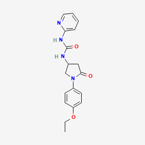 molecular formula C18H20N4O3 B2581562 1-(1-(4-乙氧苯基)-5-氧代吡咯烷-3-基)-3-(吡啶-2-基)脲 CAS No. 891102-74-2