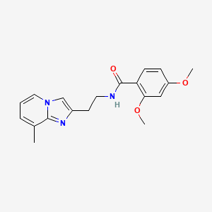 molecular formula C19H21N3O3 B2581569 2,4-二甲氧基-N-(2-(8-甲基咪唑并[1,2-a]吡啶-2-基)乙基)苯甲酰胺 CAS No. 868978-30-7