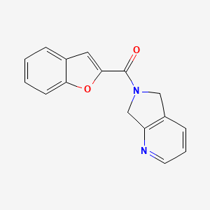 molecular formula C16H12N2O2 B2581570 benzofuran-2-yl(5H-pyrrolo[3,4-b]pyridin-6(7H)-yl)methanone CAS No. 2194844-43-2