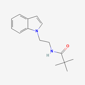 molecular formula C15H20N2O B2581585 N-(2-(1H-indol-1-yl)ethyl)pivalamide CAS No. 689264-01-5