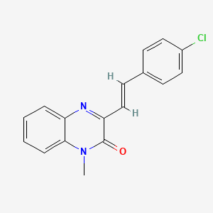 molecular formula C17H13ClN2O B2581589 (E)-3-(4-氯苯乙烯基)-1-甲基喹喔啉-2(1H)-酮 CAS No. 93585-06-9