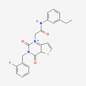 molecular formula C23H20FN3O3S B2581592 N-(3-ethylphenyl)-2-{3-[(2-fluorophenyl)methyl]-2,4-dioxo-1H,2H,3H,4H-thieno[3,2-d]pyrimidin-1-yl}acetamide CAS No. 1252864-39-3