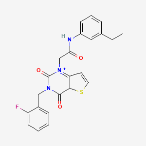 molecular formula C23H20FN3O3S B2581592 N-(3-乙基苯基)-2-{3-[(2-氟苯基)甲基]-2,4-二氧代-1H,2H,3H,4H-噻吩并[3,2-d]嘧啶-1-基}乙酰胺 CAS No. 1252864-39-3