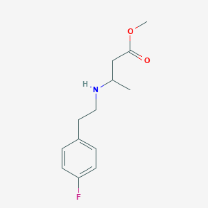 molecular formula C13H18FNO2 B2581593 Methyl 3-{[2-(4-fluorophenyl)ethyl]amino}butanoate CAS No. 1153450-62-4