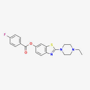 2-(4-Ethylpiperazin-1-yl)benzo[d]thiazol-6-yl 4-fluorobenzoate