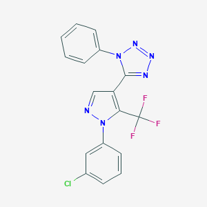 5-[1-(3-chlorophenyl)-5-(trifluoromethyl)-1H-pyrazol-4-yl]-1-phenyl-1H-tetraazole