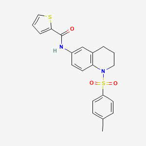 molecular formula C21H20N2O3S2 B2581609 N-(1-tosyl-1,2,3,4-tetrahydroquinolin-6-yl)thiophene-2-carboxamide CAS No. 899983-48-3