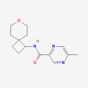 molecular formula C14H19N3O2 B2581622 5-methyl-N-(7-oxaspiro[3.5]nonan-1-yl)pyrazine-2-carboxamide CAS No. 2195811-13-1