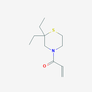 molecular formula C11H19NOS B2581626 1-(2,2-Diethylthiomorpholin-4-yl)prop-2-en-1-one CAS No. 2224254-38-8